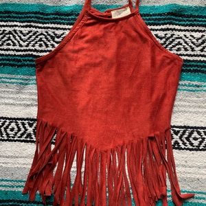 COACHELLA FRINGE TANK TOP XS